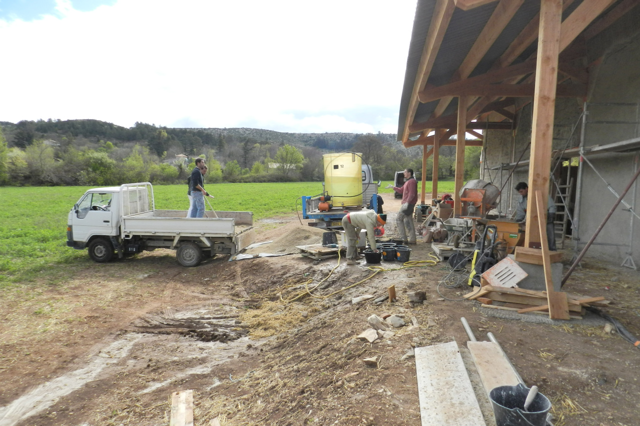 L'atelier enduit va commencer